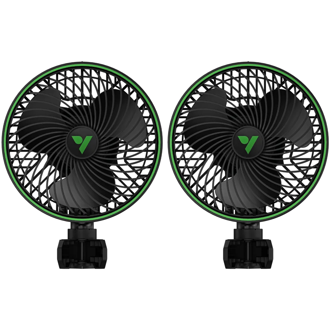Vivosun 2-Pack AeroWave E6 Gen2, Grow Tent Clip Fan 6", EC Motor, Smart Control, Powerful Oscillating Fan, Black