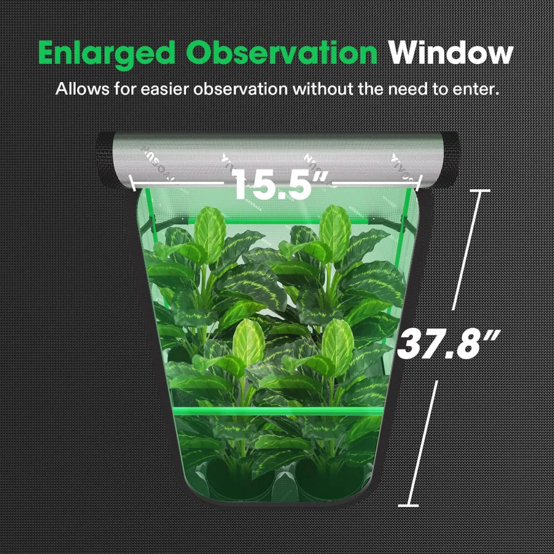 Vivosun Grow Tent Pro 3x3 P336, 2-4 Plants Use, Large Front Window
