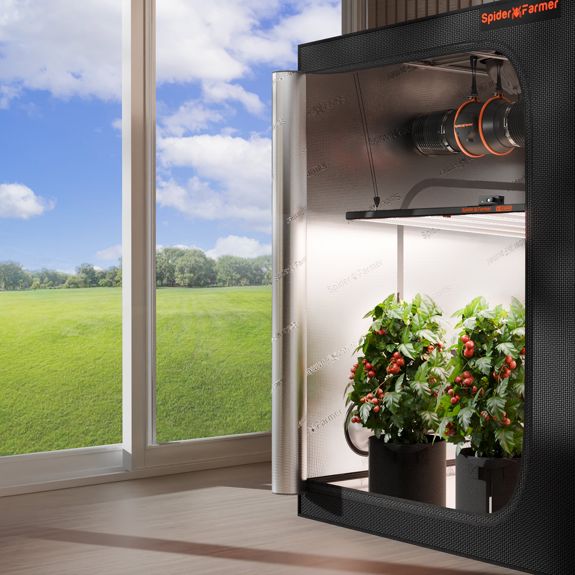 Spider Farmer G1000 1000 Watt WiFi & Bluetooth App-Controlled Dimmable Cost effective Full Spectrum High Yield Commercial LED Grow Light for 5X5 Grow Tent