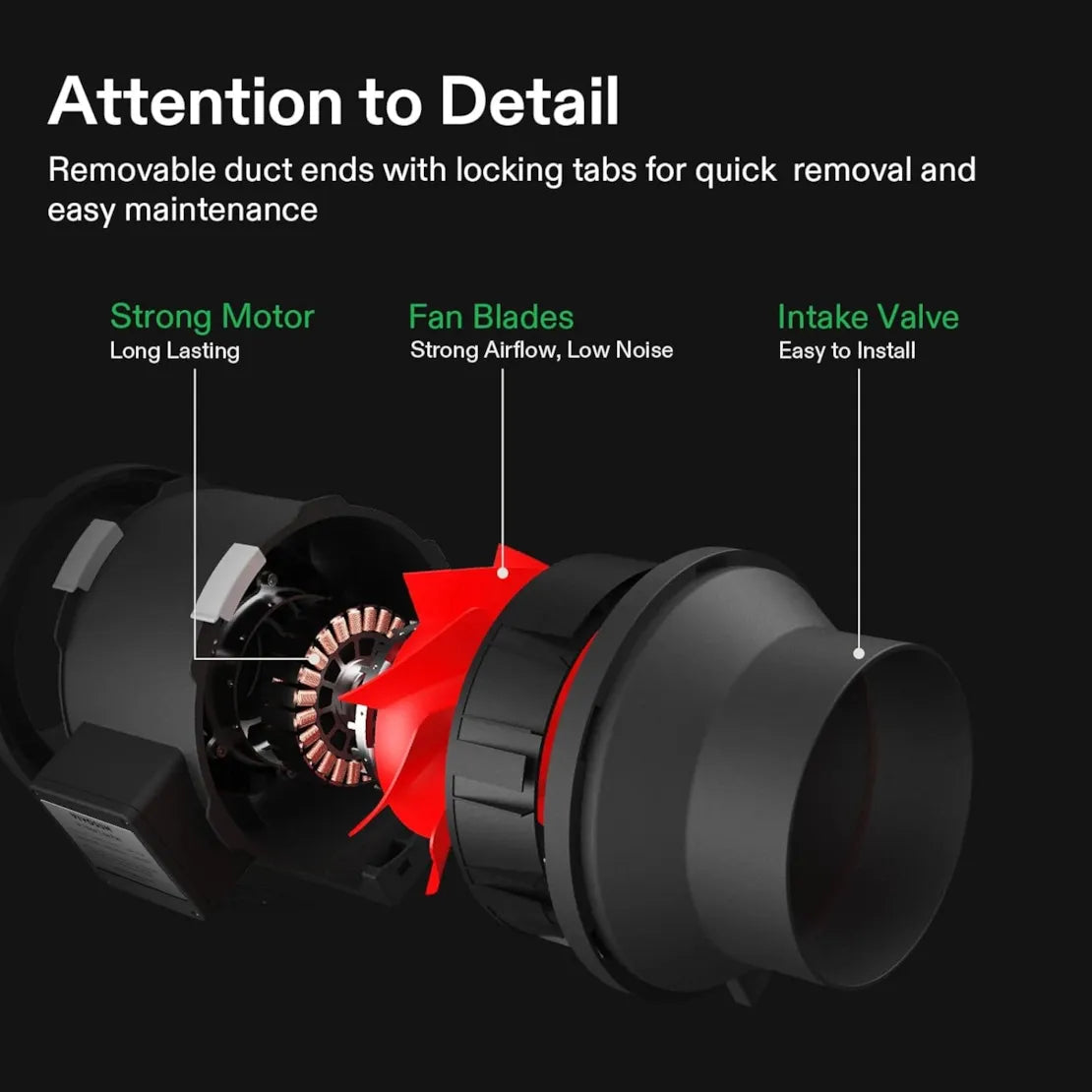 Vivosun Air Filtration Kit R6 6", Inline Fan R6 with Variable Speed Controller, Carbon Filter & Ducting Combo