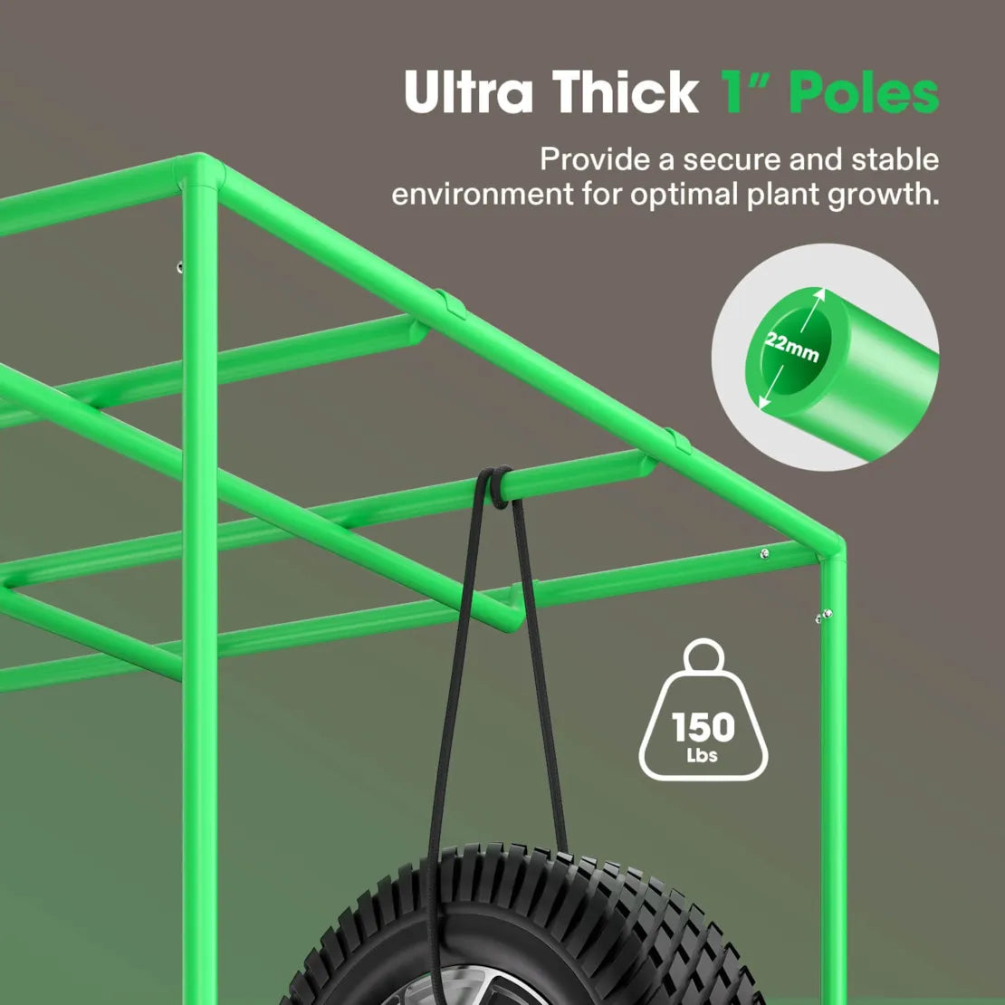 Vivosun Grow Tent Pro 2.7x2.7 P276, 1-2 Plants Use, Large Front Window