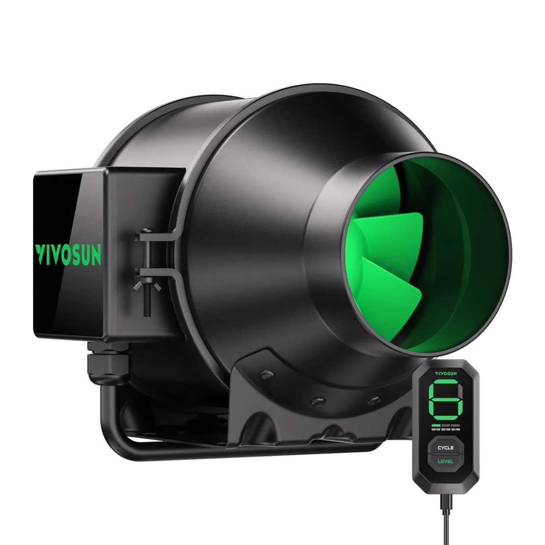 Vivosun AeroZesh G4 Inline Fan 4" with E12 Speed Controller, PWM-Controlled EC Fan for Grow Tent Ventilation