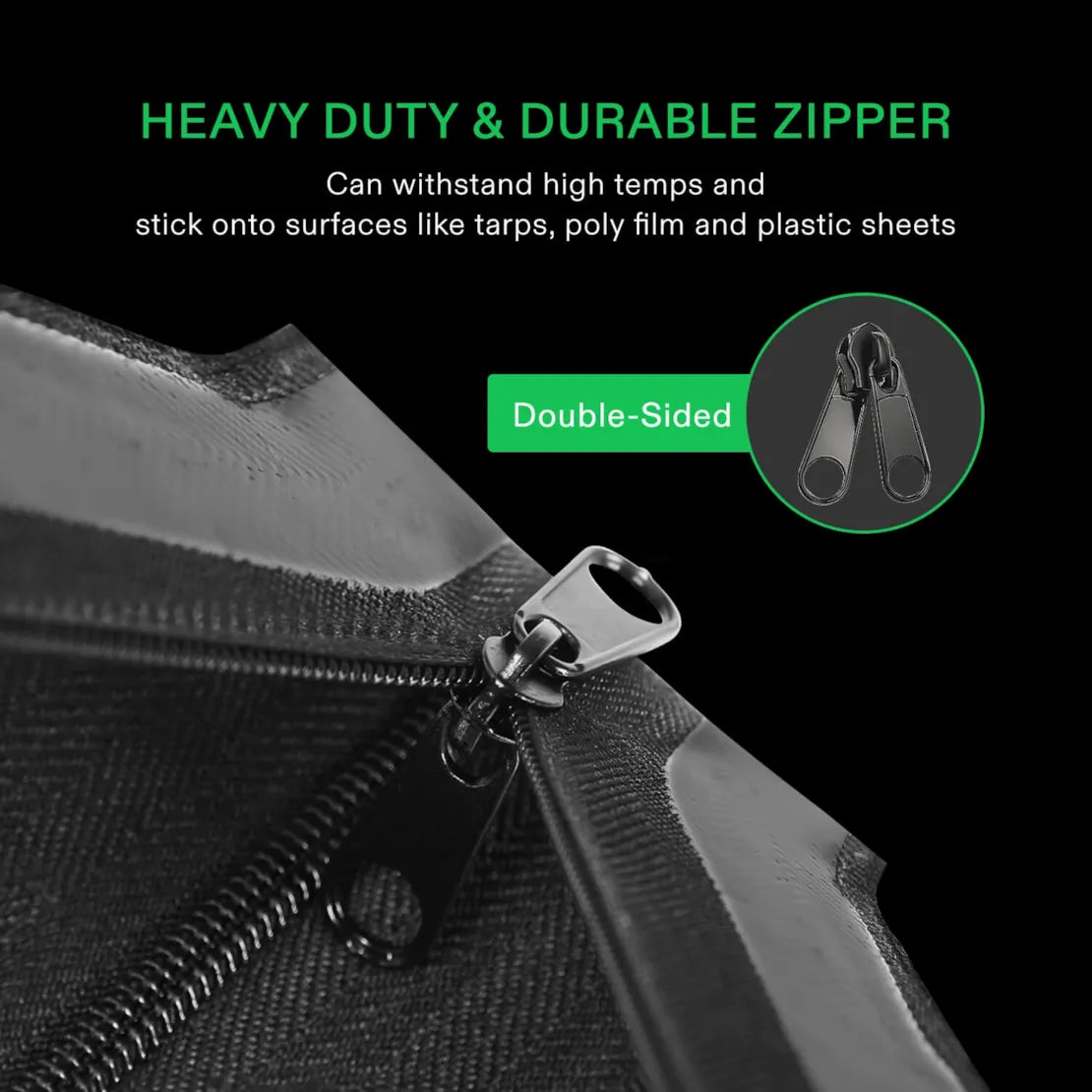Vivosun Heavy Duty Zipper for Tarp 7ft x 3inch 2-Pack