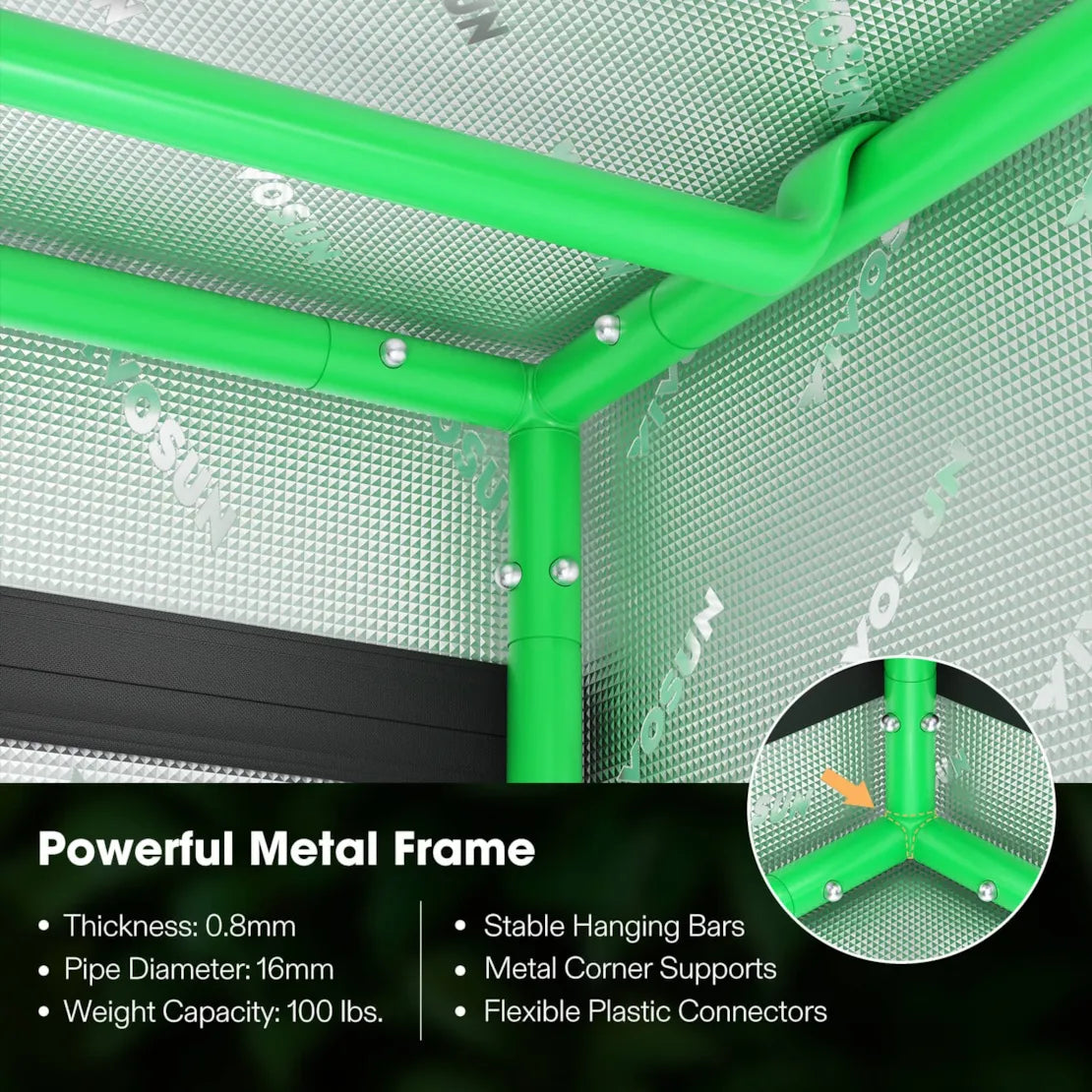 Vivosun 2-in-1 Grow Tent 4x9 D948, 12-16 Plants Use, with Multi-Chamber