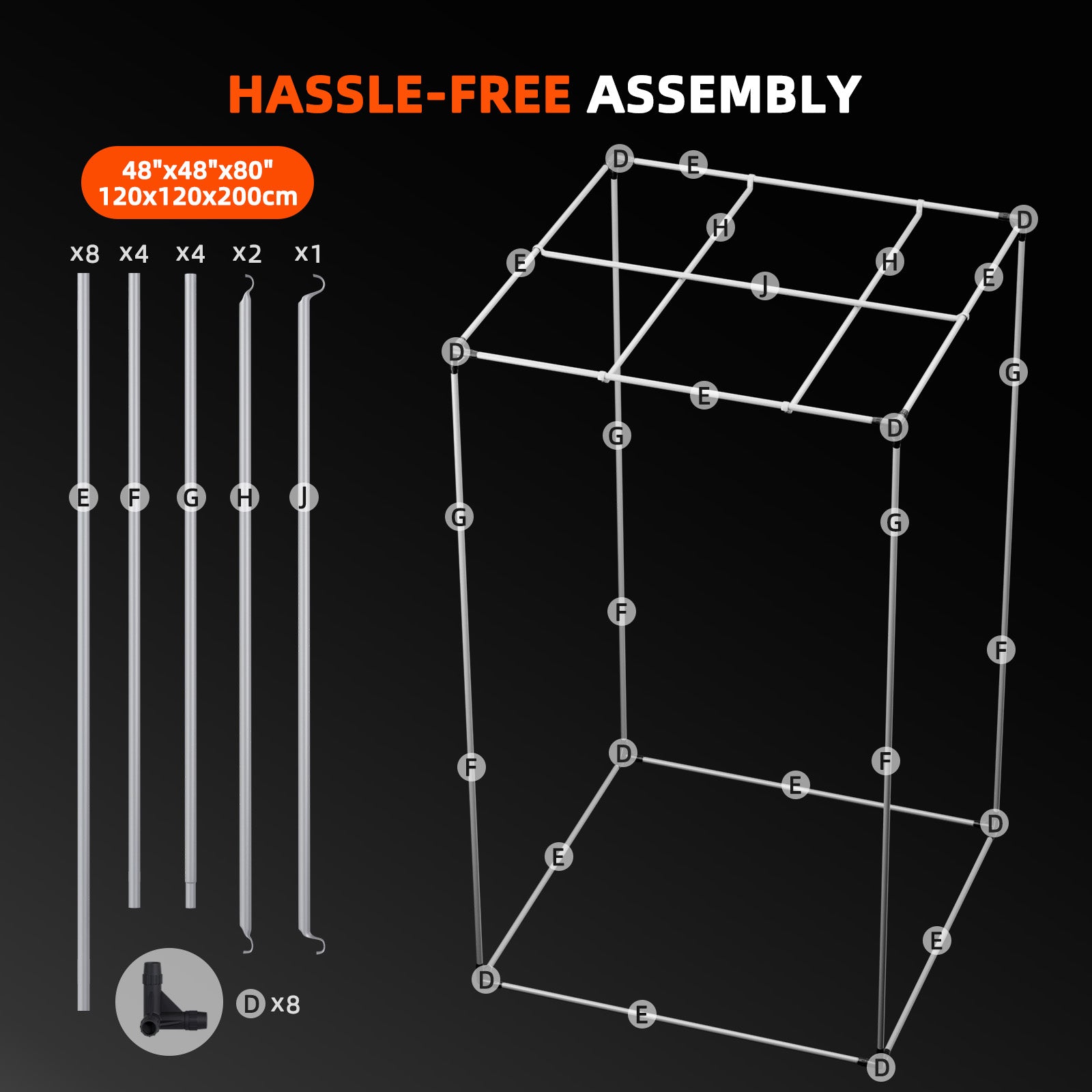 Spider Farmer® 4’x4’x6.5′ 120cm x 120cm x 200cm Indoor Grow Tent 1680D Hydroponic Plant Room for Optimal Plant Growth & Climate Control