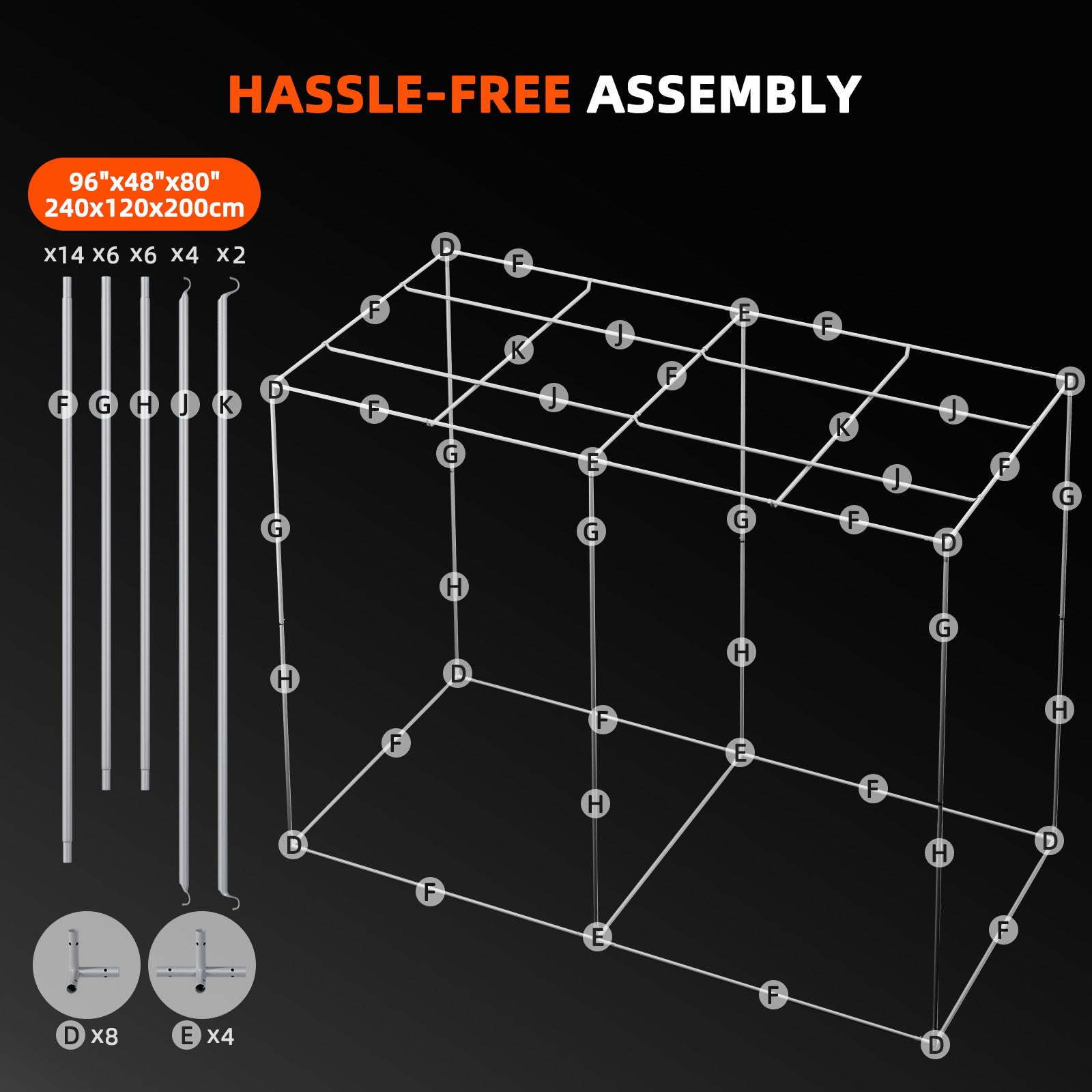 Spider Farmer 8’x4’x6.5′ 240cm x 120cm x 200cm Indoor Grow Tent (Free Grinder)