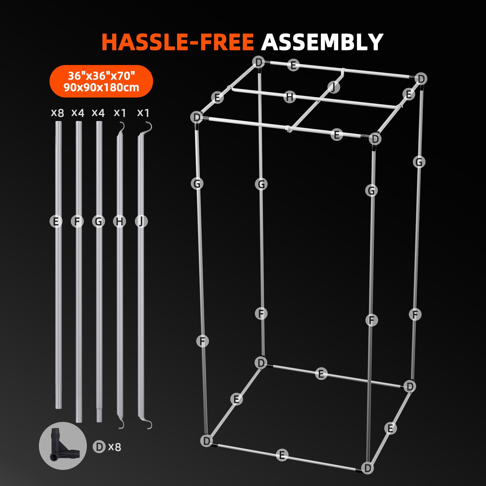 Spider Farmer® 3’x3’x6′ 90cm x 90cm x 180cm Indoor Grow Tent 1680D Hydroponic Plant Room for Optimal Plant Growth & Climate Control