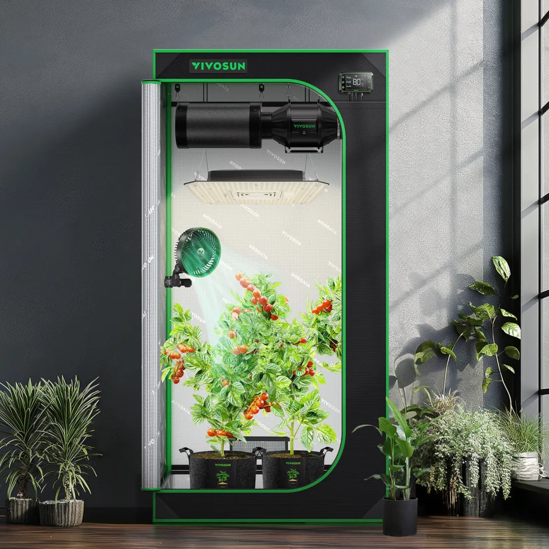 Vivosun Grow Tent 2.7x2.7 S276, 1-2 Plants Use, 600D Light-proof Oxford