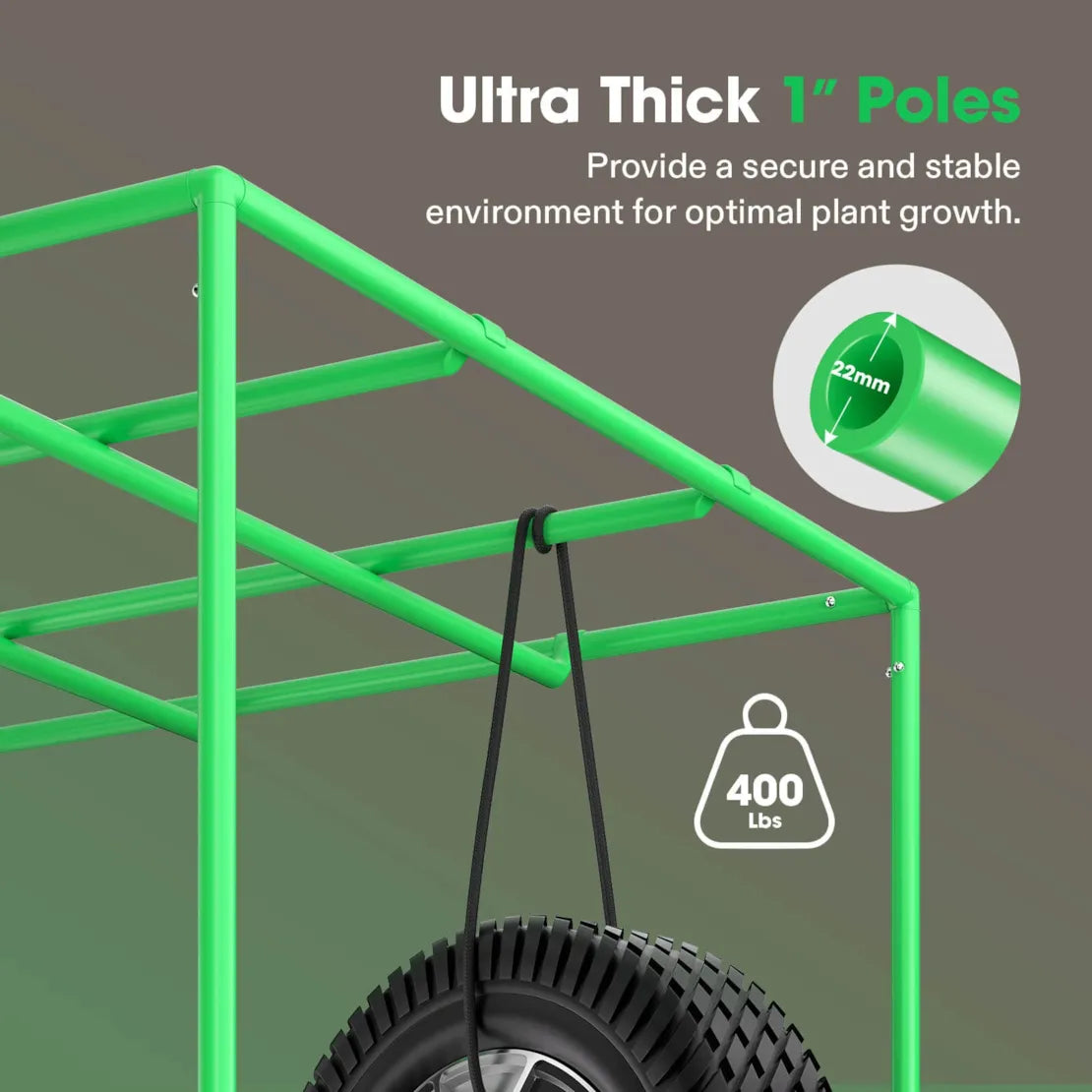 Vivosun Grow Tent Pro 5x10 P105, 12-20 Plants Use, Large Front Window