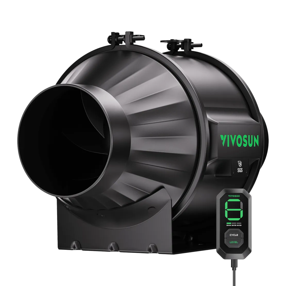 Vivosun AeroZesh T4 Inline Fan 4" with E12 Speed Controller, PWM-Controlled EC Fan for Grow Tent Ventilation