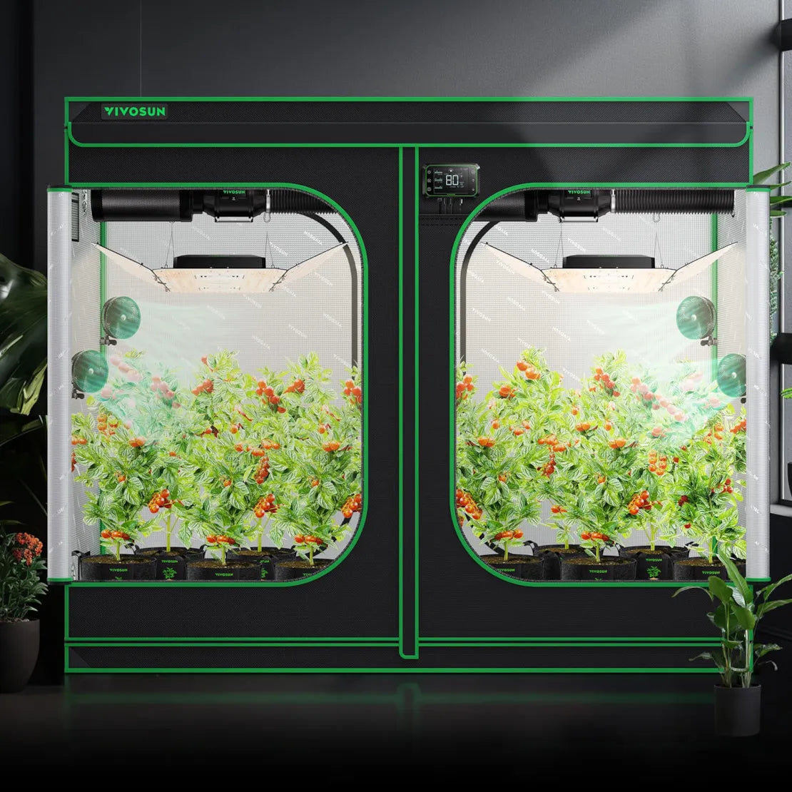 Vivosun Grow Tent 4x8 S848, 8-16 Plants Use, 600D Light-proof Oxford