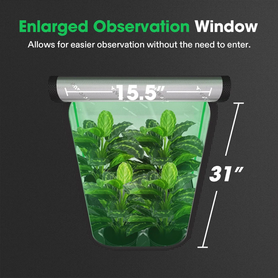 Vivosun Grow Tent Pro 2.7x2.7 P276, 1-2 Plants Use, Large Front Window