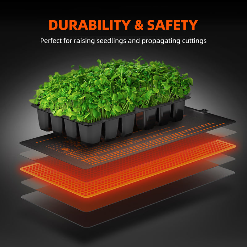 Spider Farmer®10”X20.75” Seedling Heat Mat for Consistent Warmth and Faster Germination Indoor Gardening, Greenhouse