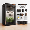 Spider Farmer 3×3′ Complete Grow Tent Kit丨G3000 WiFi & Bluetooth App-Controlled LED Grow Light丨6” Clip Fan丨4” Ventilation System with GGS Controller