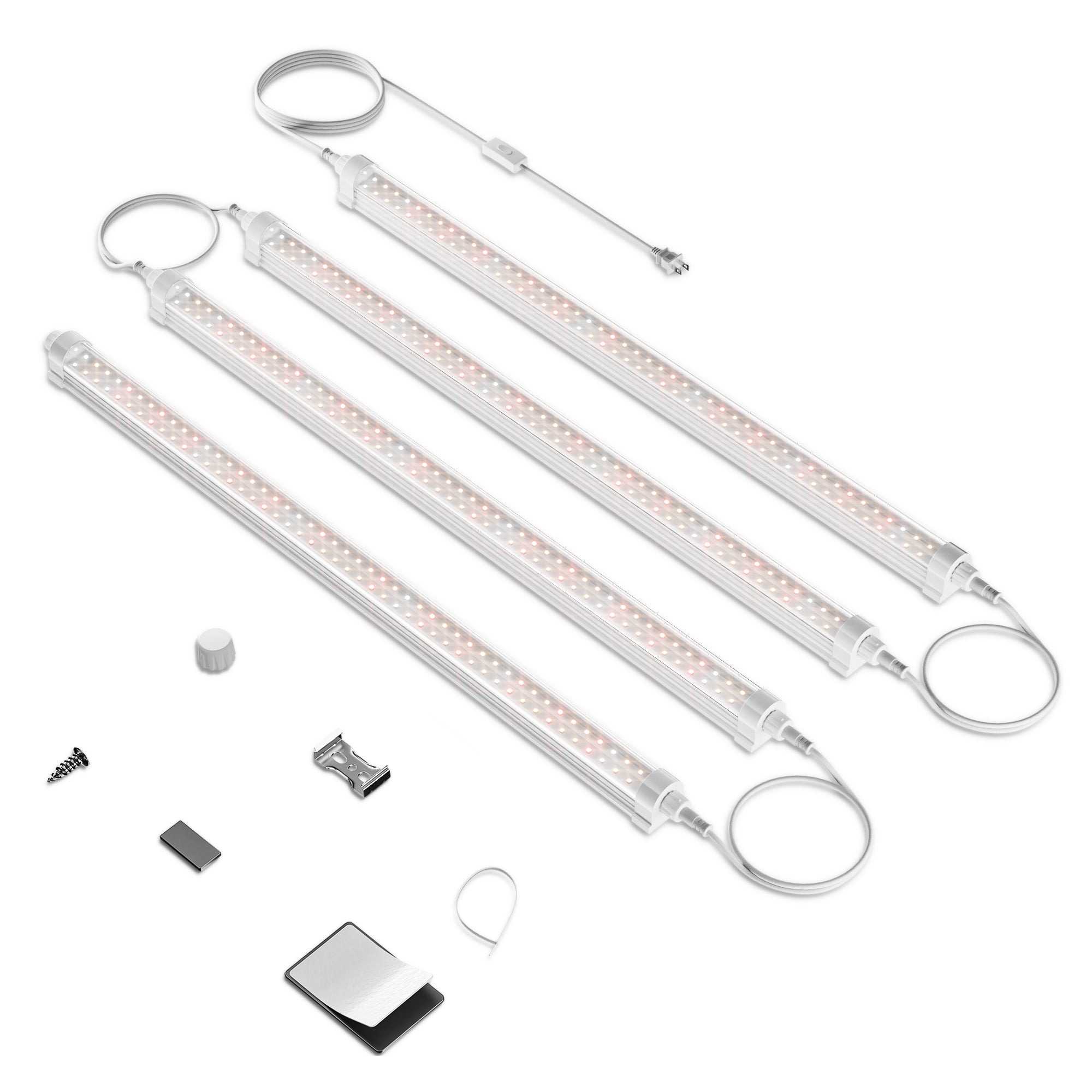 Spider Farmer Pro GlowBar 2FT Full Spectrum LED Grow Light Strips for Indoor Plants, IP65 Waterproof, Linkable, Energy-Efficient & Easy Install, Ideal for Plant Stand & Greenhouse (4 Pack)