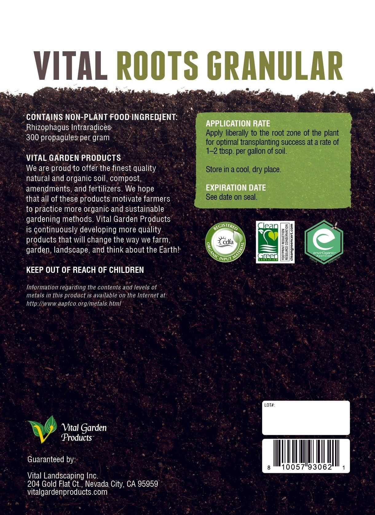 Vital Roots Granular - Mycorrhizal Inoculant