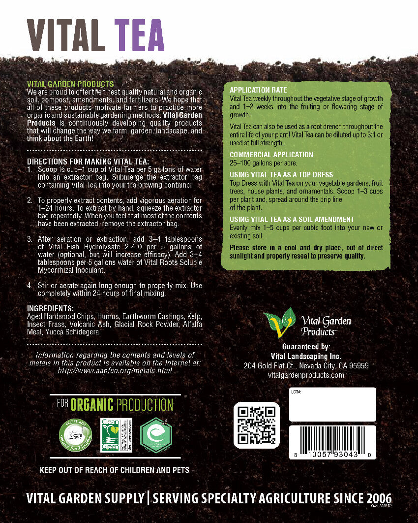 Vital Tea - Soluble Compost Tea Concentrate