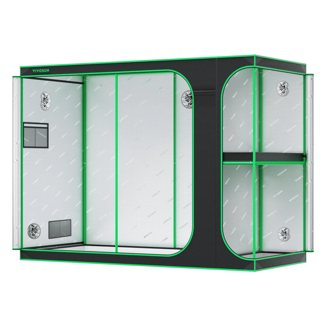 Vivosun 2-in-1 Grow Tent 4x9 D948, 12-16 Plants Use, with Multi-Chamber