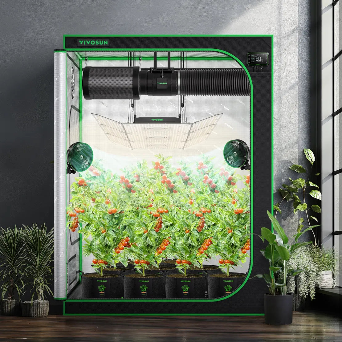Vivosun Grow Tent 5x5 S558, 6-10 Plants Use, 600D Light-proof Oxford