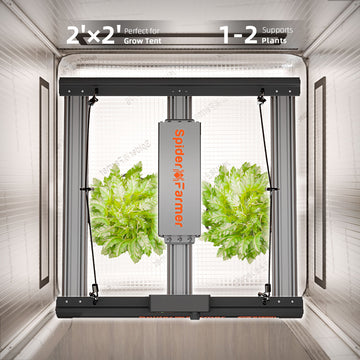 spider farmer 3x3 grow tent Spider Farmer G1500 150W Dimmable Full Spectrum LED Grow Light
