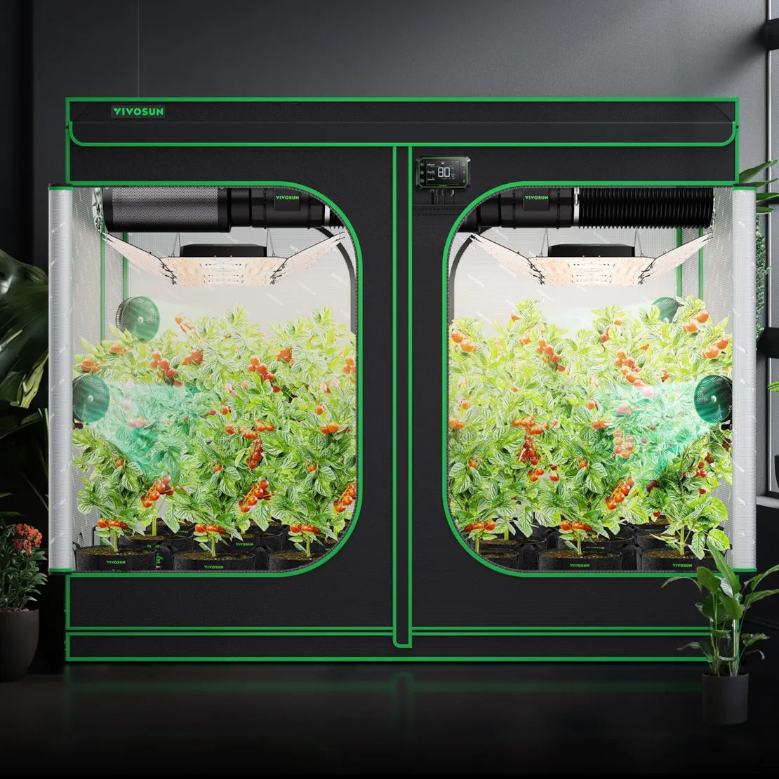 Vivosun Grow Tent 8x8 S888, 16-24 Plants Use, 600D Light-proof Oxford