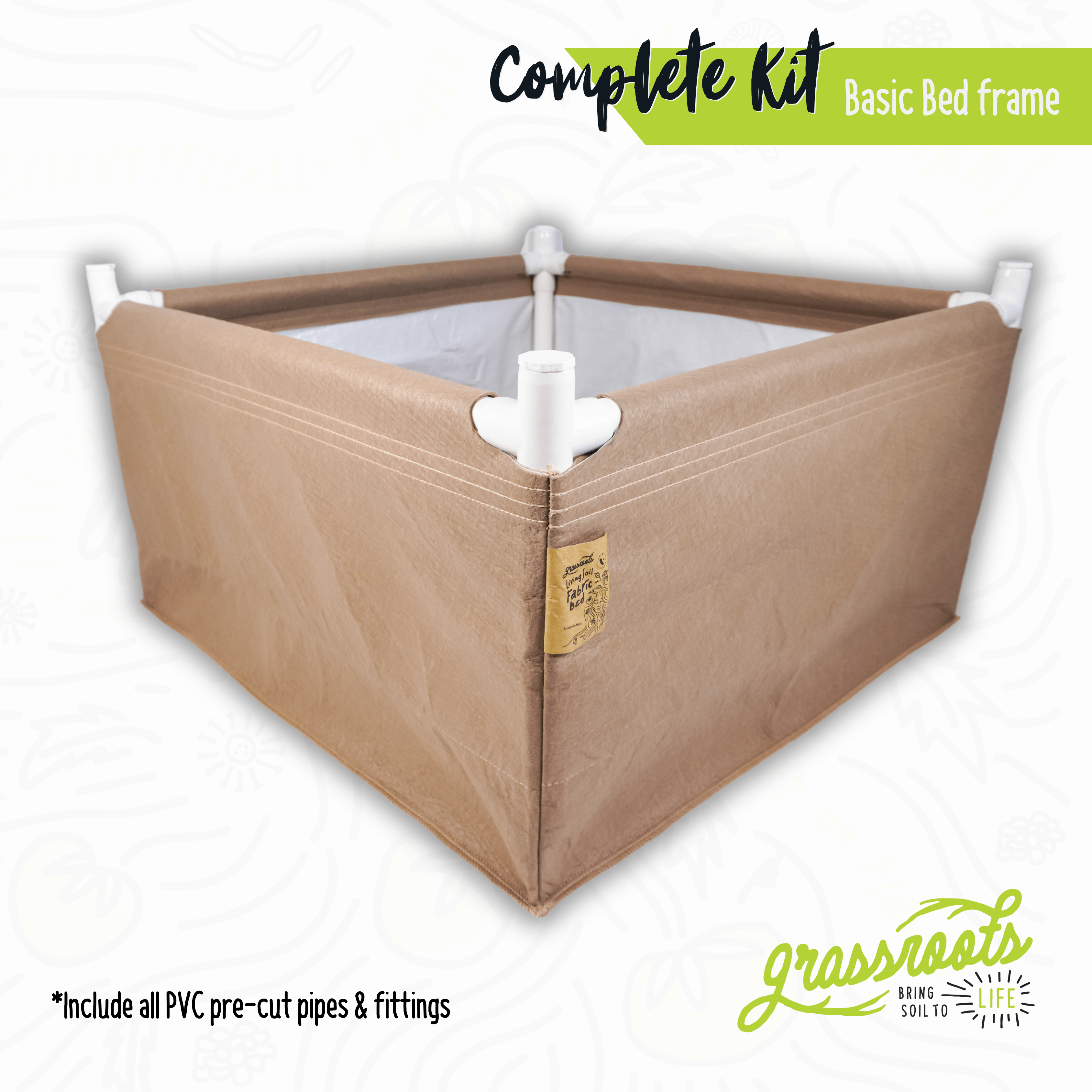 Complete Kit Living Soil Fabric Bed - Green Thumb Depot