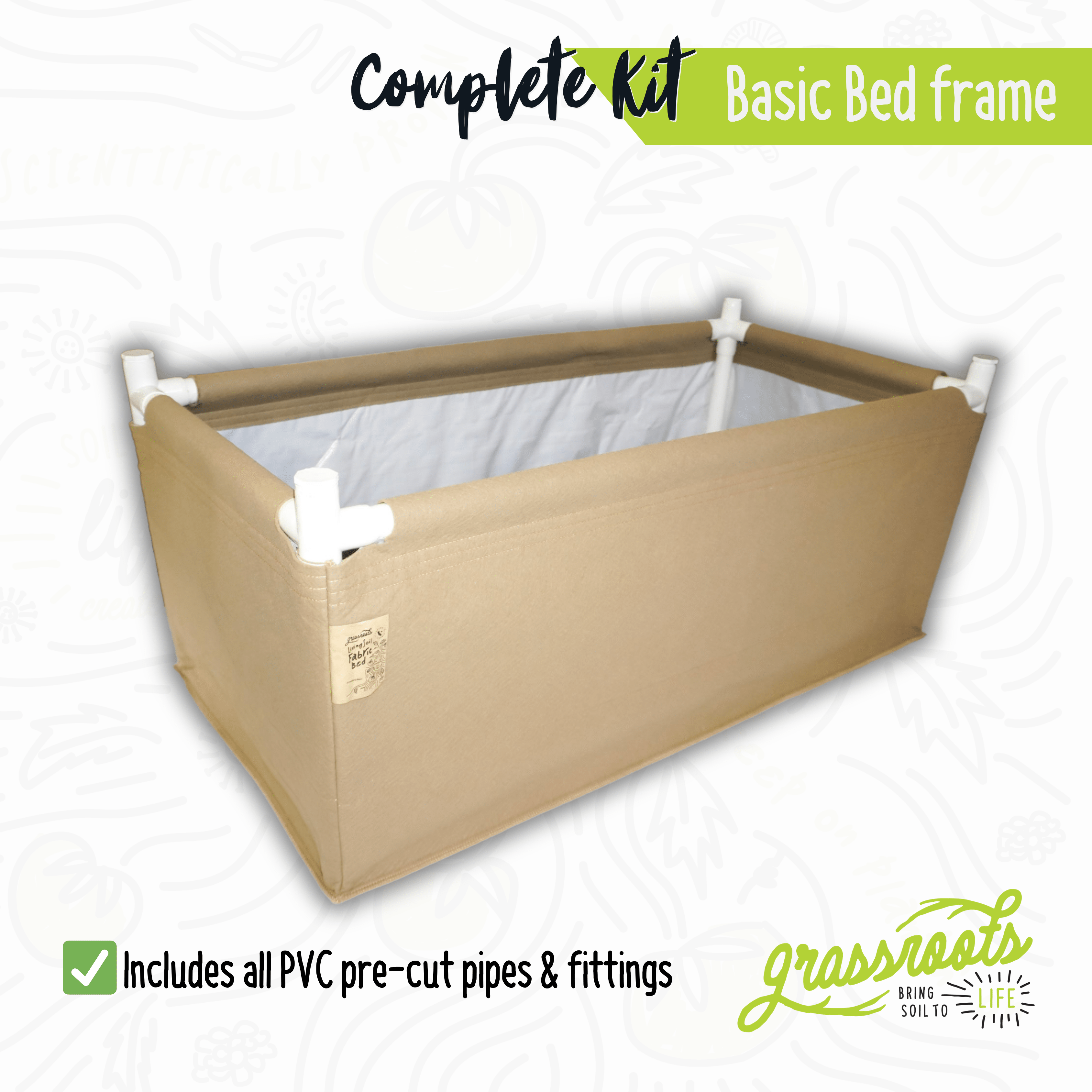 Complete Kit Living Soil Fabric Bed - Green Thumb Depot
