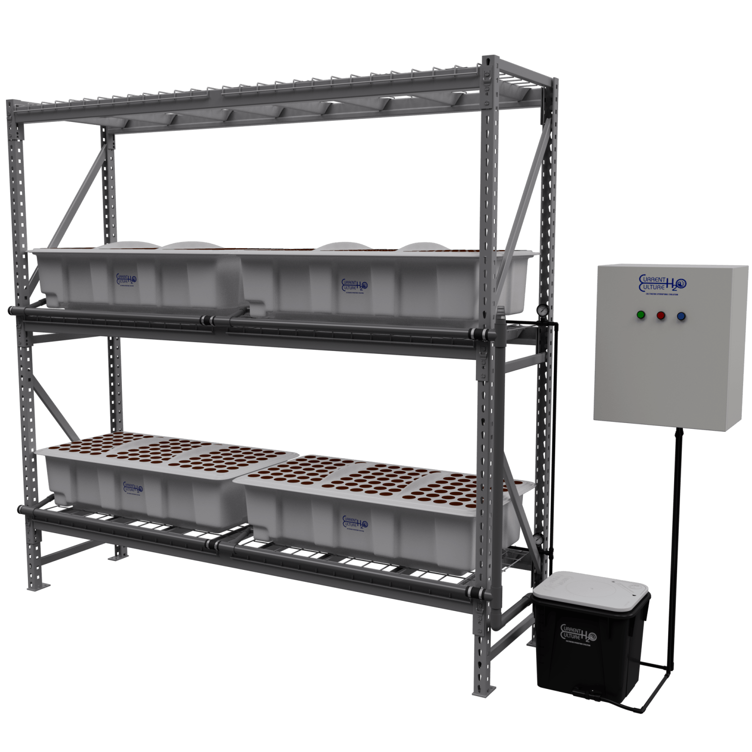 Current Culture High Pressure Aeroponic Propagation Systems (HPA) - Medialess Hydroponic Systems (With Rack) - Green Thumb Depot