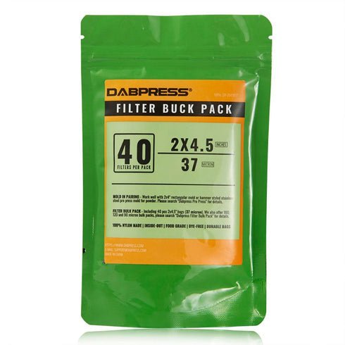 DABPRESS ROSIN FILTER BULK PACK OF 2X4.5" ( 37 MICRON ) - Green Thumb Depot