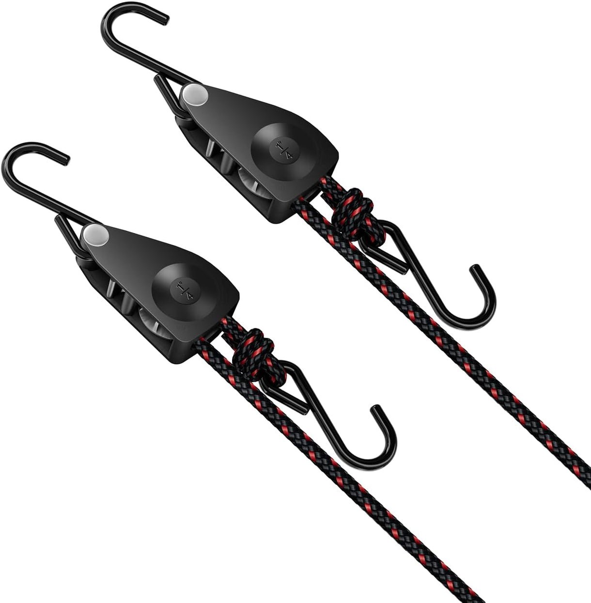 Elufah 1/4" Ratchet Tie Down Straps, 2 - Pack & 12FT Adjustable Rope Hangers - Green Thumb Depot
