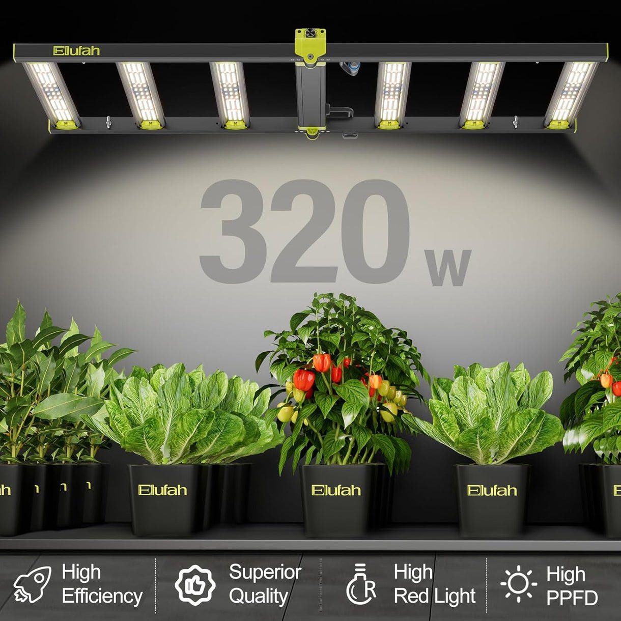 Elufah NHI3200 - 24 320 Watt LED Grow Light 2x4 Commercial - Green Thumb Depot