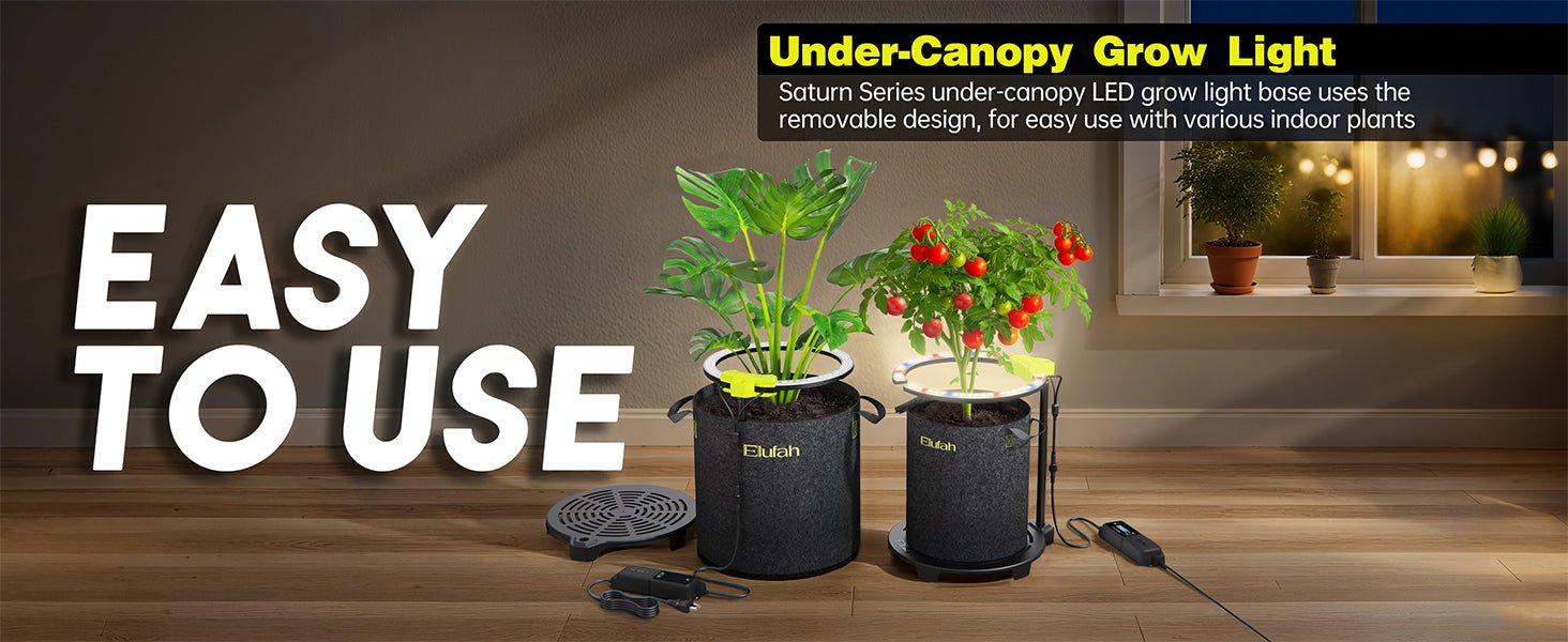Elufah Saturn240 24 Watt Under Canopy LED Grow Light | 1 Ring Light - Green Thumb Depot