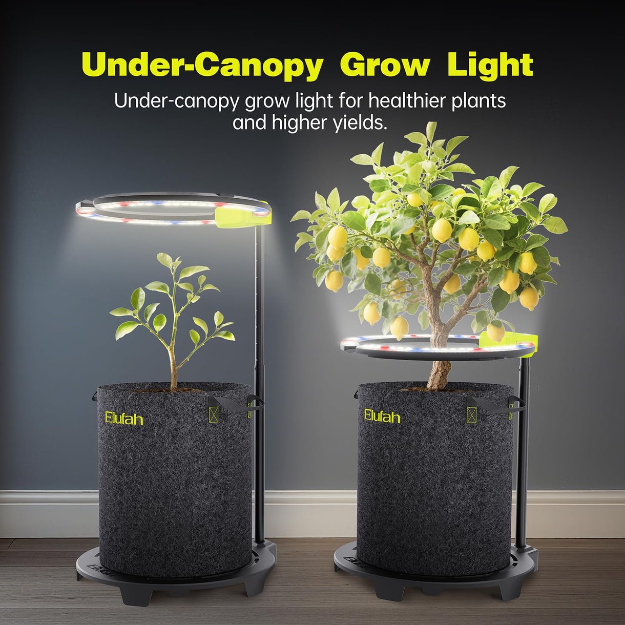 Elufah Saturn480 48 Watt Under Canopy LED Grow Light | 2 Ring Lights - Green Thumb Depot