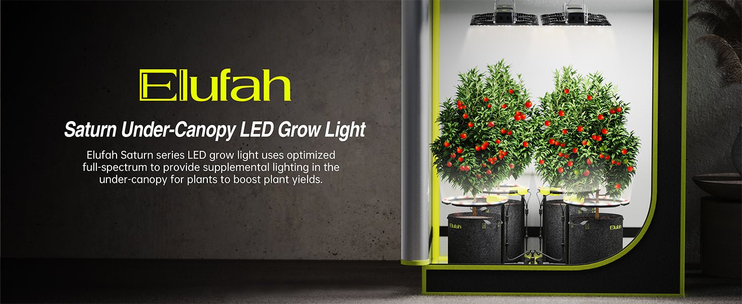 Elufah Saturn720 72 Watt Under Canopy LED Grow Light | 3 Ring Lights - Green Thumb Depot