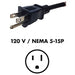 Fluence AC Extension Cable 6ft – NEMA 5 - 15P Plug to M19 Push - Lock Connector - Green Thumb Depot