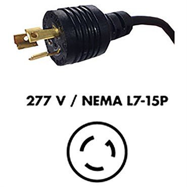 Fluence AC Extension Cable 6ft – NEMA L7 - 15P Plug to M19 Push - Lock Connector - Green Thumb Depot