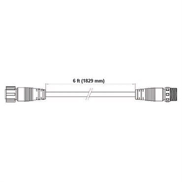 Fluence DC Light Bar Extender 6ft – M16 Threaded to M16 Threaded Connector