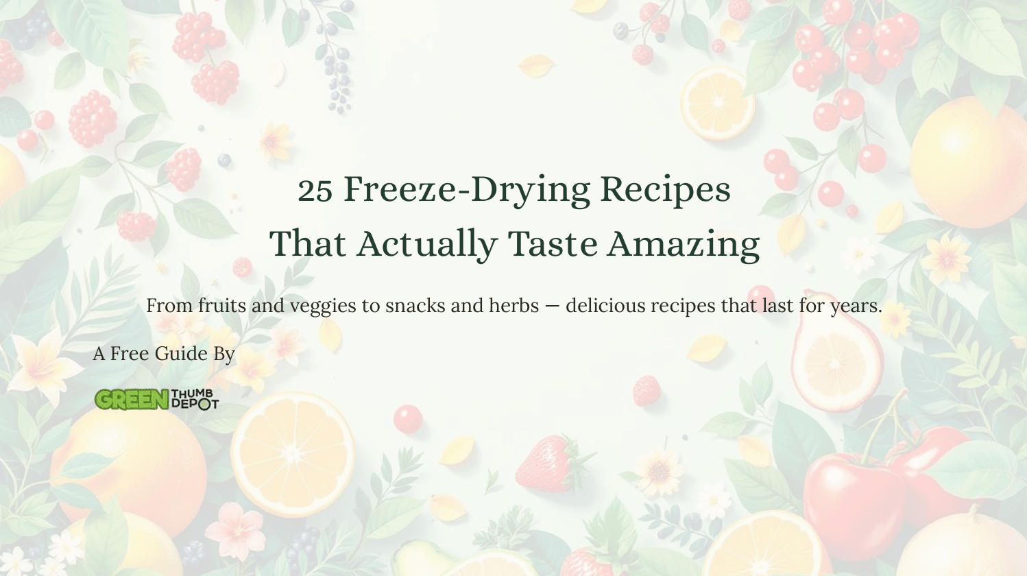 Freeze Dryer Guide - Green Thumb Depot