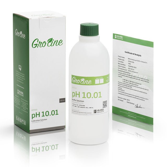 GroLine pH 10.01 Calibration Buffer (500 mL) - Green Thumb Depot