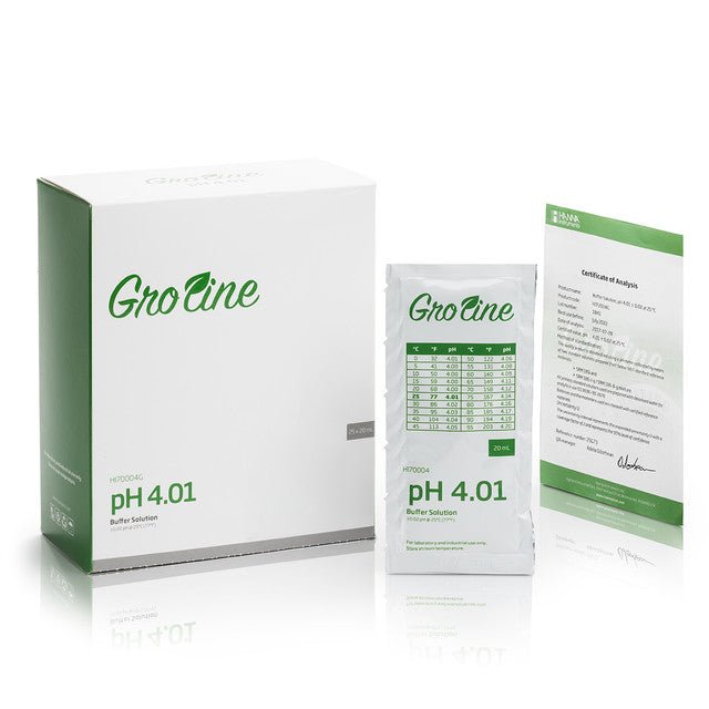 GroLine pH 4.01 Buffer Sachets, 20 mL (25 pcs.) - Green Thumb Depot