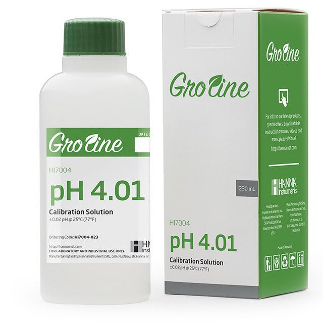 GroLine pH 4.01 Calibration Buffer (120 mL) - Green Thumb Depot