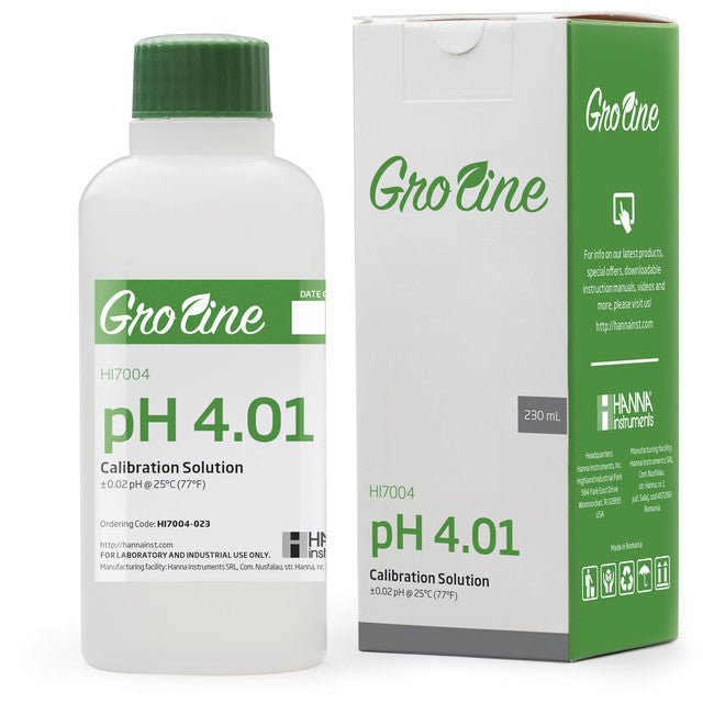 GroLine pH 4.01 Calibration Buffer (230 mL) - Green Thumb Depot