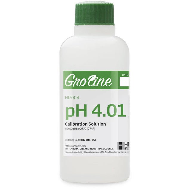 GroLine pH 4.01 Calibration Buffer (500 mL) - Green Thumb Depot