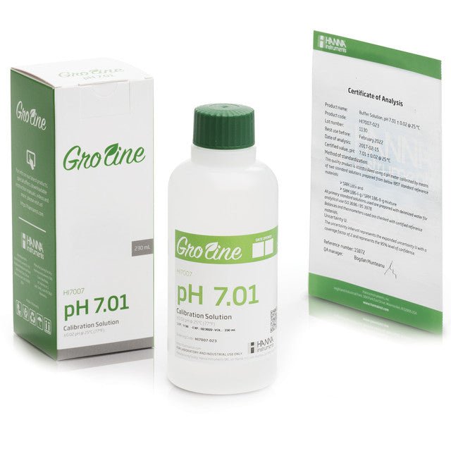 GroLine pH 7.01 Calibration Buffer (230 mL) - Green Thumb Depot