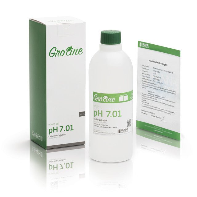 GroLine pH 7.01 Calibration Buffer (500 mL) - Green Thumb Depot