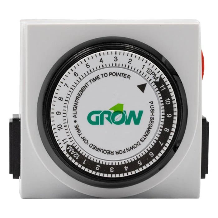 Grow1 120V Dual Outlet Mechanical Timer - Green Thumb Depot