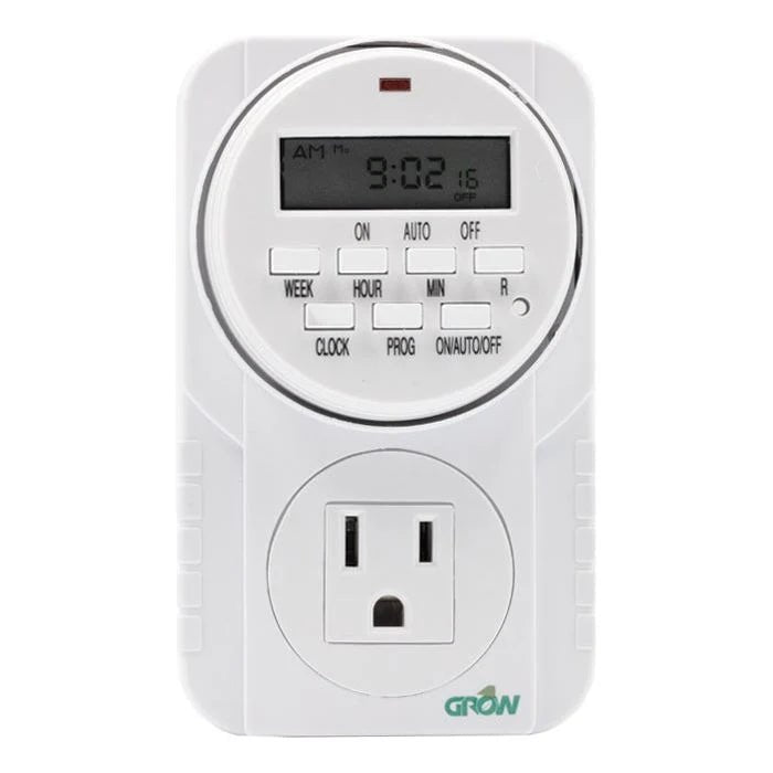 Grow1 120V Single Outlet Digital Timer - Green Thumb Depot