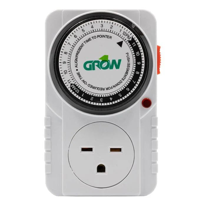 Grow1 240V Single Outlet Mechanical Timer - Green Thumb Depot