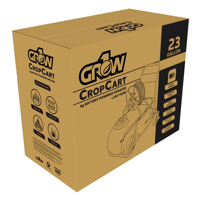GROW1 CropCart 23 Gallon Ag Cart Sprayer 150ft Hose - Green Thumb Depot