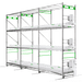 GrowPros Solutions - 3 - Tier Rolling Rack - Green Thumb Depot
